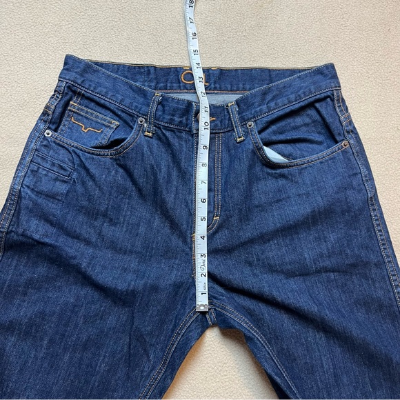 Kimes Ranch Jeans Mens 33x32 Cal Straight Leg Blue Dark Wash Western Denim USA - Picture 4 of 8
